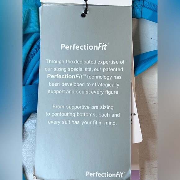 Coco Reef Tankini Costa Brava Ruffle Underwire Top, Teal, Size 38F, NWT - Picture 9 of 14